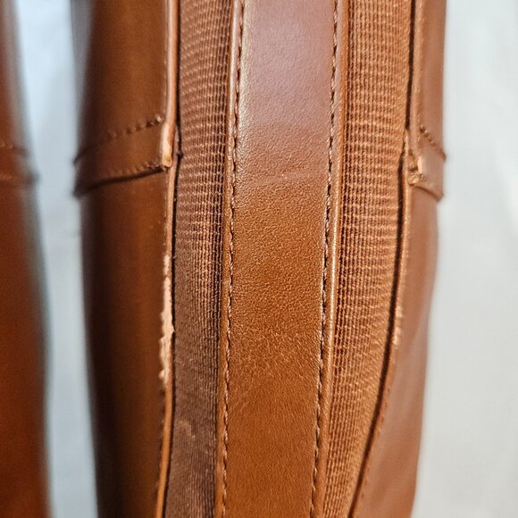 Tommy Hilfiger Riding Boots – Brown Leather Tall Equestrian Boots 6.5 - Picture 10 of 12